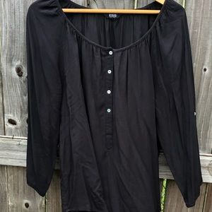 Intro Flowy Black Blouse
